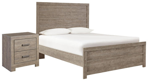 Culverbach Panel Bed and Nightstand