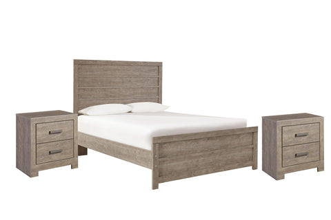 Culverbach Panel Bed with 2 Nightstands