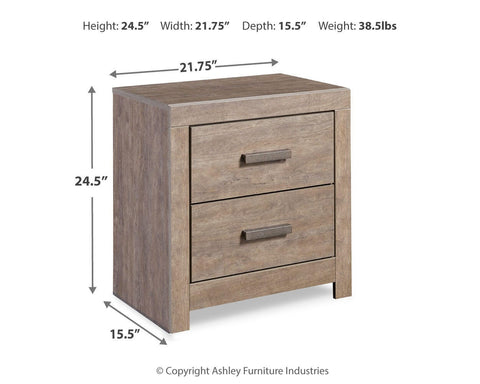 Culverbach Panel Bed with Chest of Drawers and Nightstand