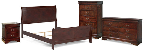 Alisdair Sleigh Bed, Dresser, Mirror, 2 Chests and 2 Nightstands
