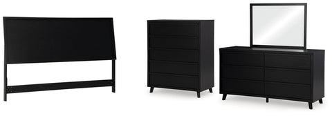 Danziar Panel Headboard, Dresser, Mirror and Chest