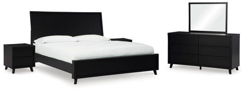 Danziar Panel Bed, Dresser, Mirror and 2 Nightstands