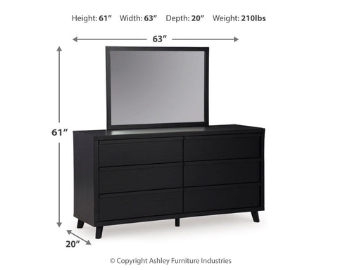 Danziar Panel Headboard, Dresser, Mirror, Chest and Nightstand