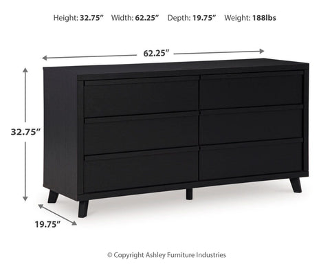 Danziar Panel Bed and Dresser