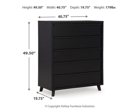 Danziar Panel Bed, Chest and Nightstand