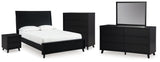 Danziar Bed, Dresser, Mirror, Chest and Nightstand