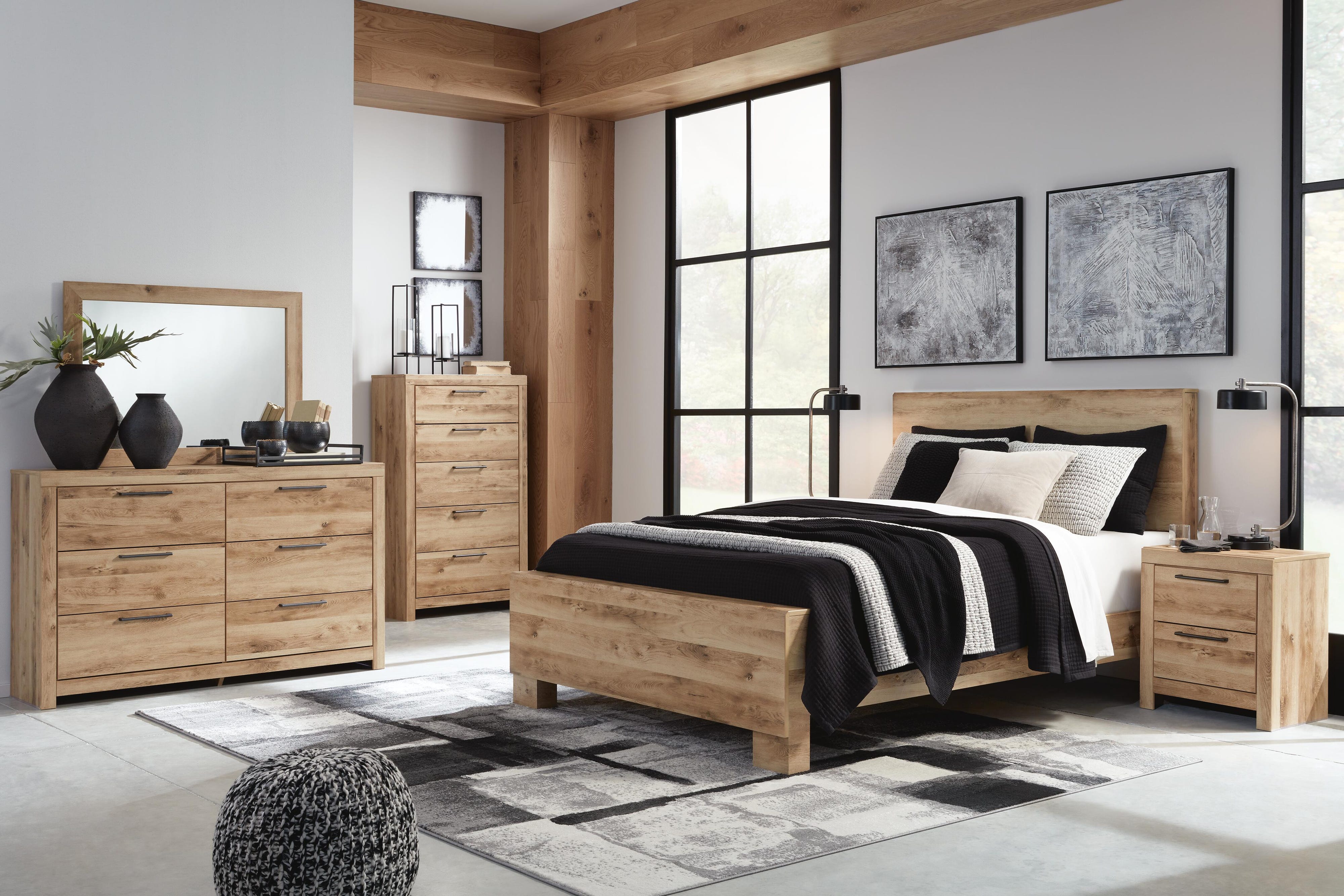 Weston Panel Bed, Dresser, and Nightstand