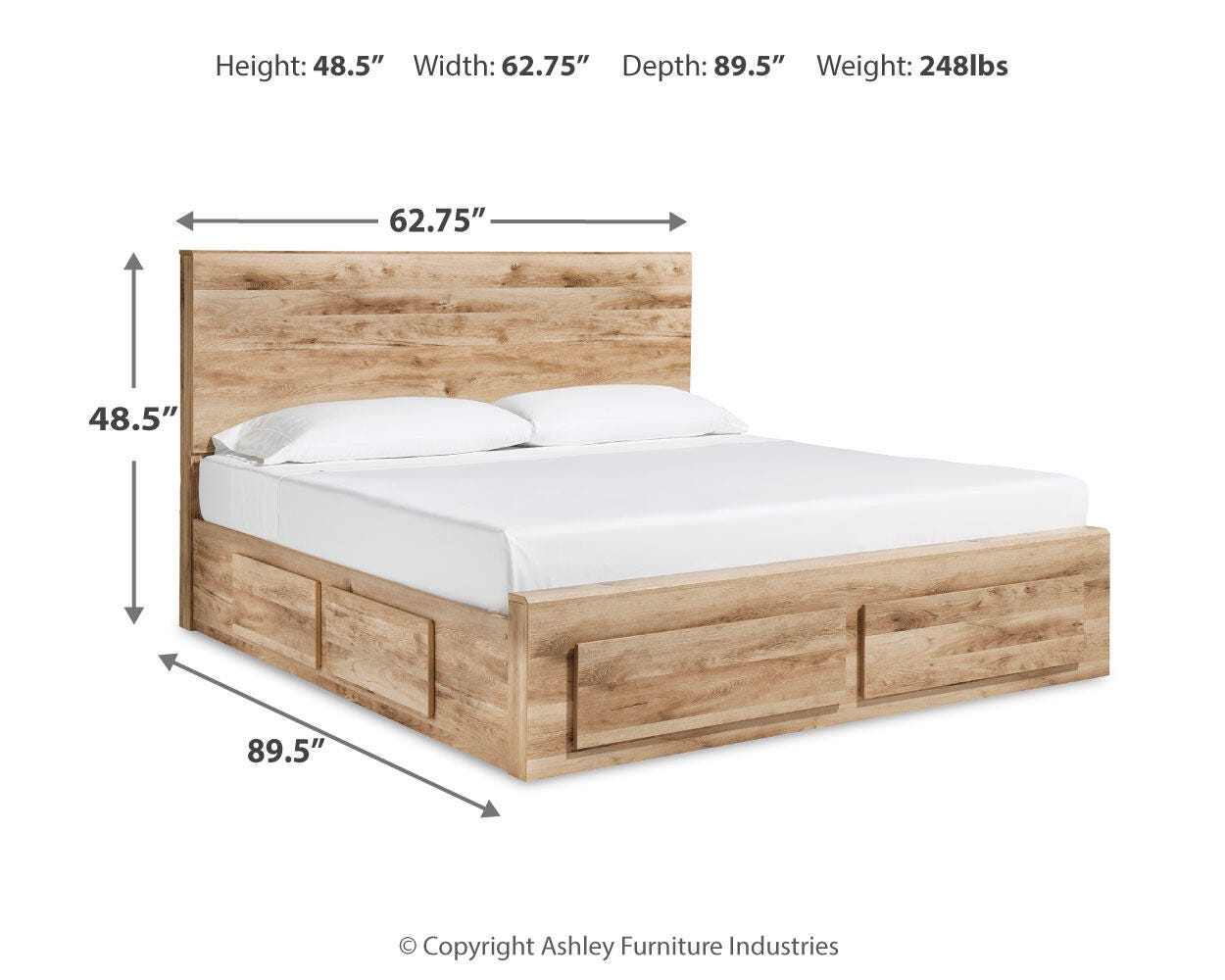 Weston Panel Storage Bed with 2 Under Bed Storage Drawer, Dresser and Mirror