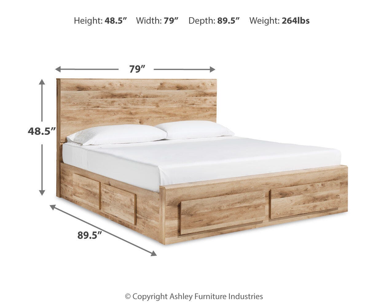 Hyanna Panel Storage Bed with 1 Under Bed Storage Drawer