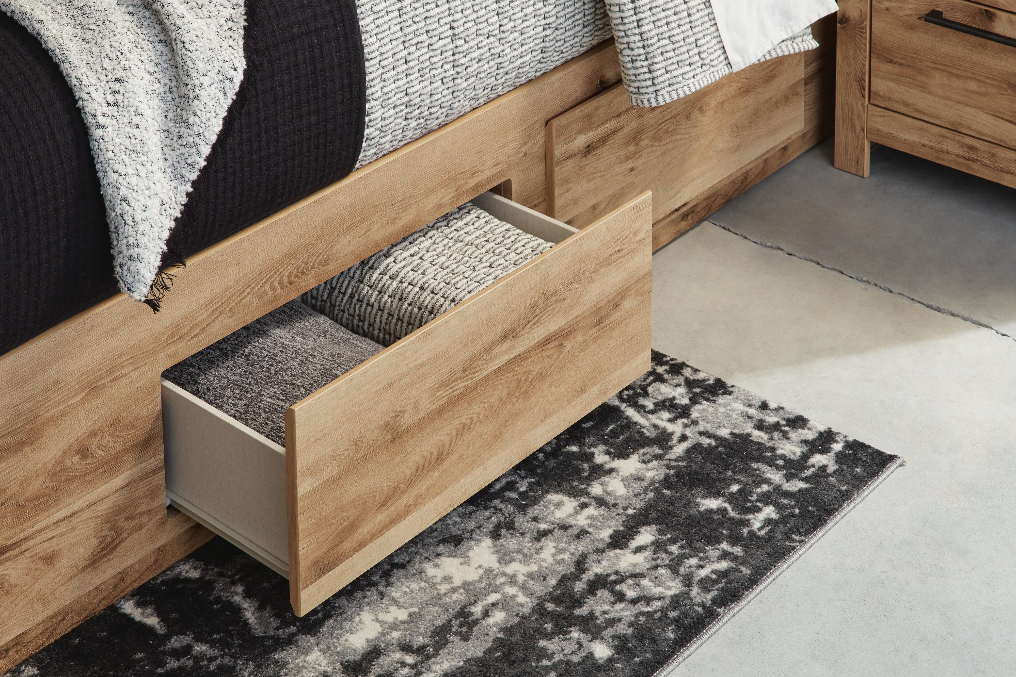 Weston Panel Storage Bed with 1 Under Bed Storage Drawer