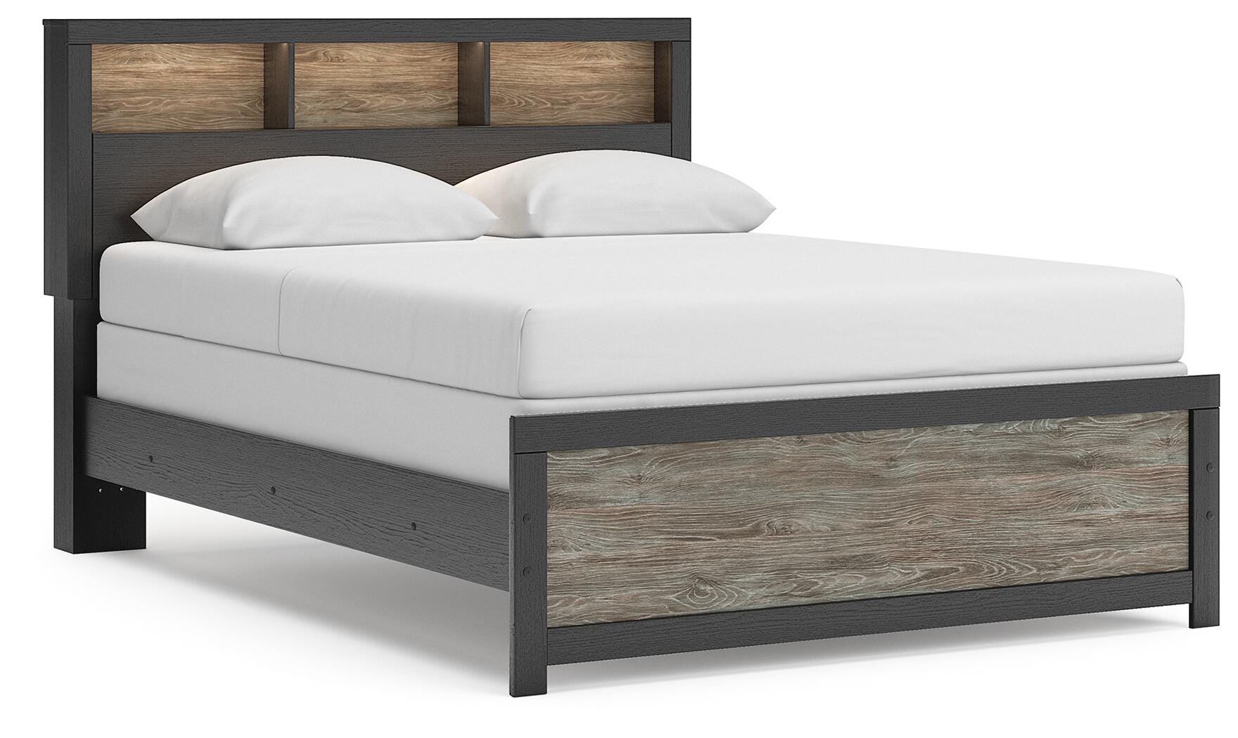 Broachmyn Bookcase Panel Bed, Dresser and Nightstand