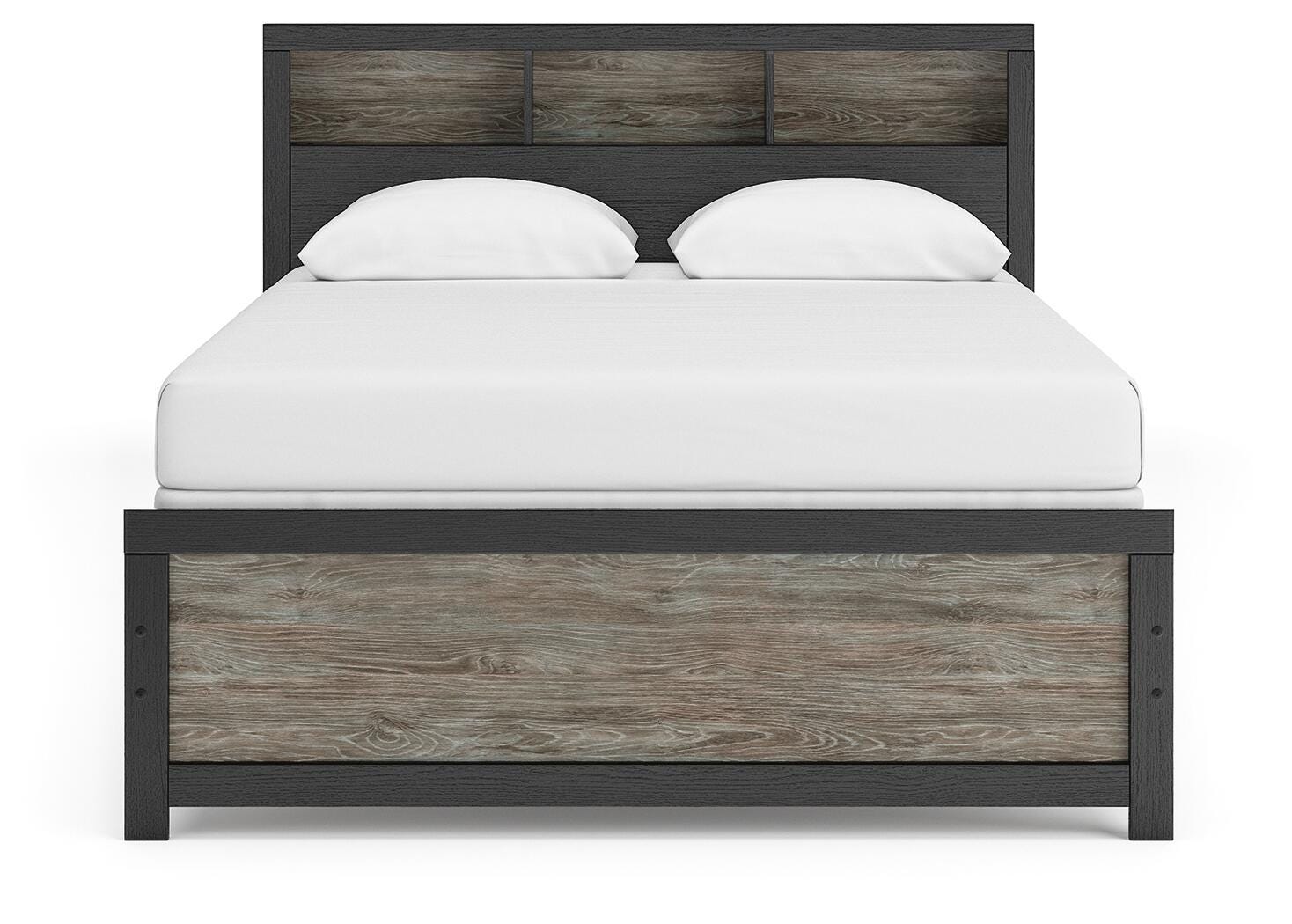 Dunridge Bookcase Panel Bed, Dresser, Mirror and Nightstand