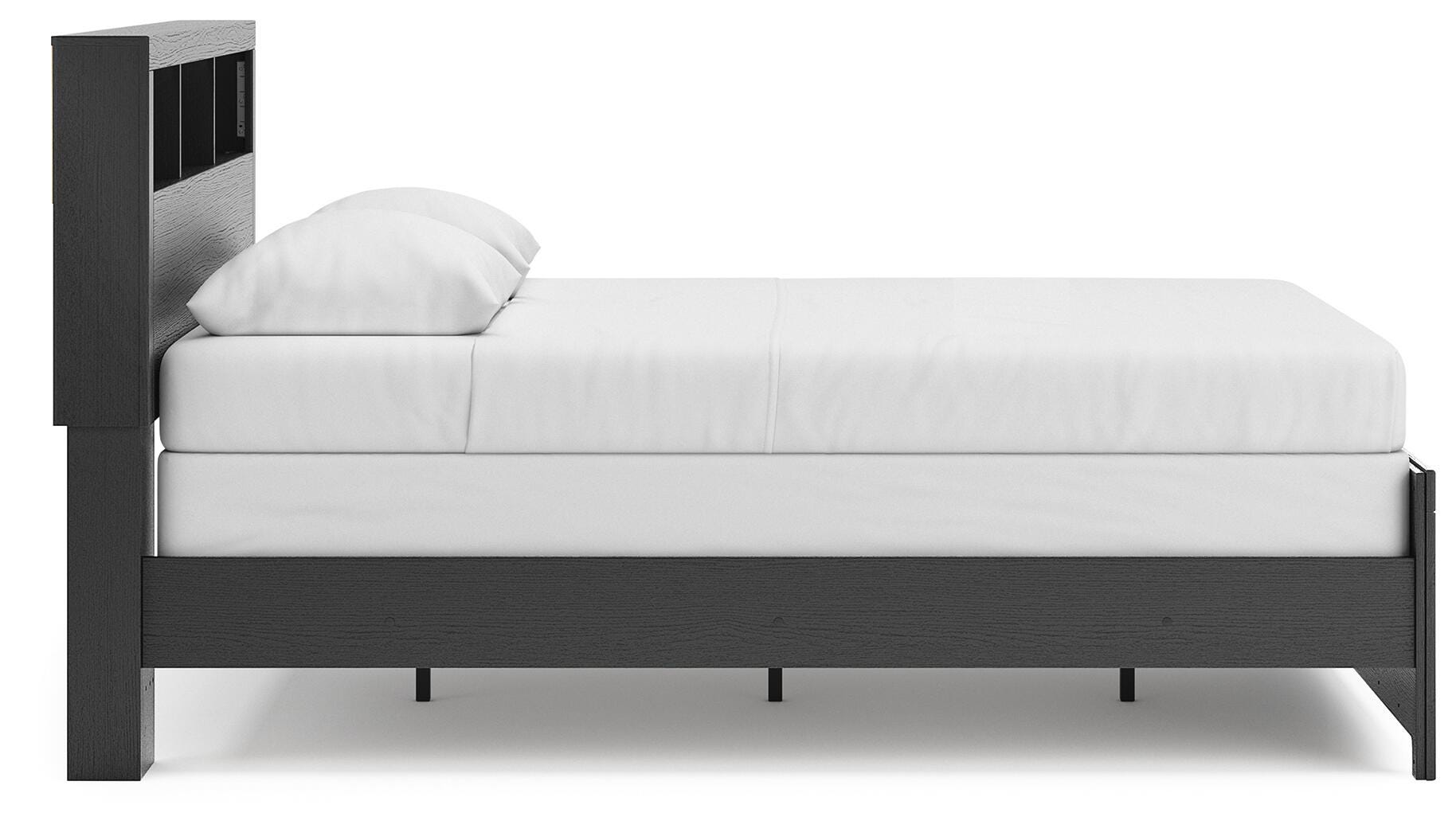 Dunridge Bookcase Panel Bed, Dresser, Mirror and Nightstand
