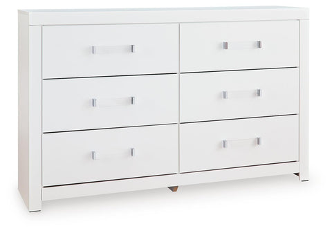Maeling Upholstered Panel Bed, Dresser and Nightstand