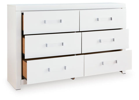 Maeling Upholstered Panel Bed, Dresser and Nightstand