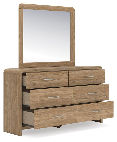 Gramburg Panel Bed, Dresser and Mirror