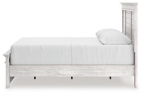 Makidern Panel Bed with Storage, Dresser and Mirror