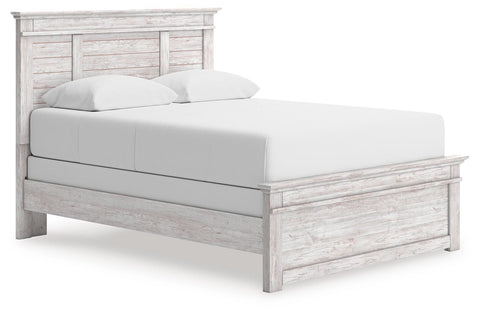 Makidern Panel Bed, Dresser, Mirror and Nightstand