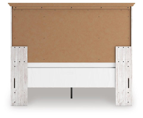 Makidern Panel Bed, Dresser, Mirror and Nightstand