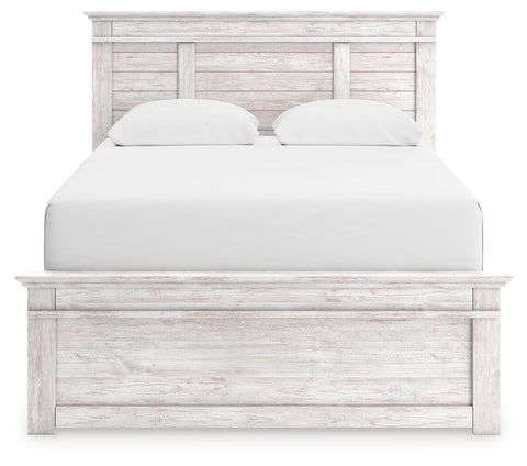 Makidern Panel Bed, Dresser, Mirror and Nightstand