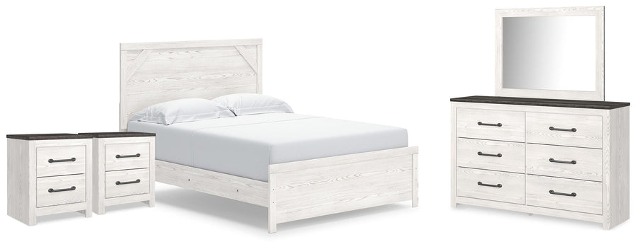Gerridan Panel Bed, Dresser, Mirror and 2 Nightstands