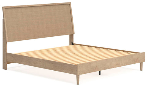 Cielden Panel Bed with Mirrored Dresser