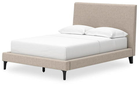 Cielden Upholstered Bed with Roll Slats, Dresser and Nightstand