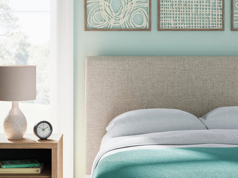 Cielden Upholstered Bed with Roll Slats and Dresser