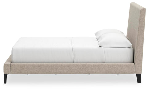 Cielden Upholstered Bed with Roll Slats and Dresser
