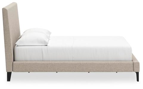 Cielden Upholstered Bed with Roll Slats, Dresser and Nightstand