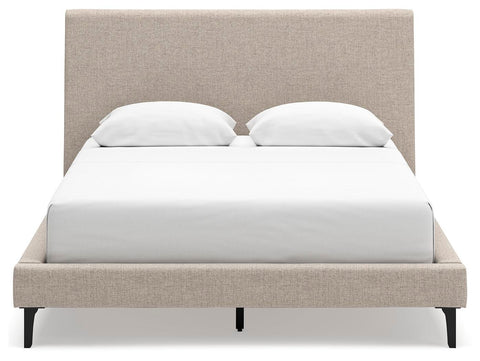 Cielden Upholstered Bed with Roll Slats, Dresser, Mirror, Chest and Nightstand