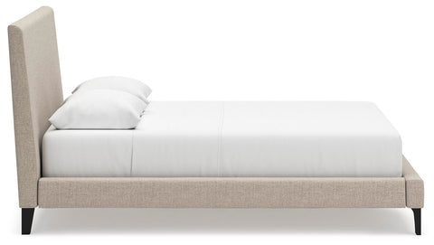 Cielden Upholstered Bed with Roll Slats and Dresser
