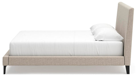 Cielden Upholstered Bed with Roll Slats, Dresser and Nightstand
