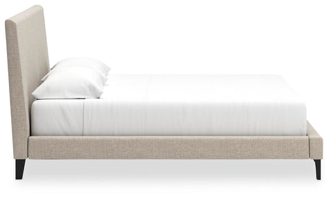 Cielden Upholstered Bed with Roll Slats, Dresser, Mirror, Chest and Nightstand
