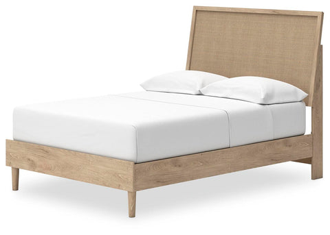 Cielden Panel Bed with Mirrored Dresser