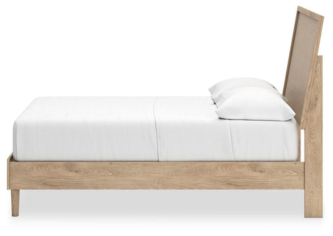 Cielden Panel Bed with Mirrored Dresser