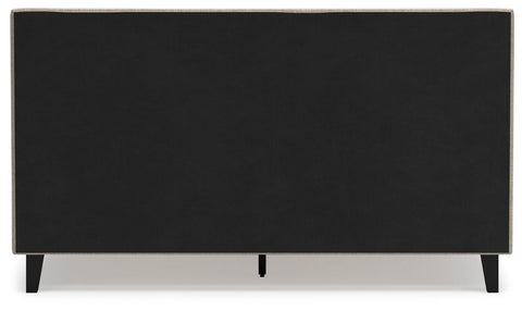 Cielden Upholstered Bed with Roll Slats, Dresser and Nightstand