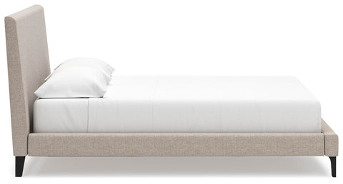 Cielden Upholstered Bed with Roll Slats, Dresser and Nightstand
