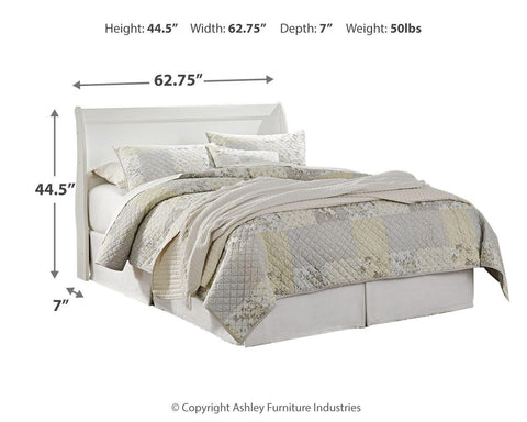 Anarasia Sleigh Headboard, Dresser, Mirror, Chest and 2 Nightstands