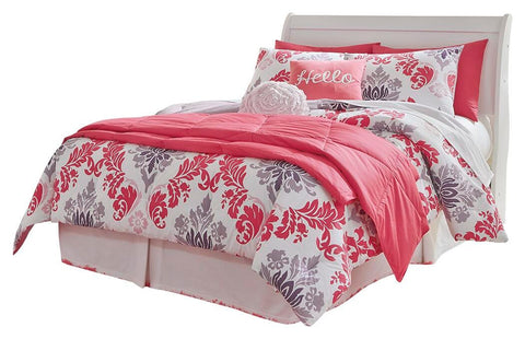 Anarasia Sleigh Headboard, Dresser, Mirror, Chest and 2 Nightstands