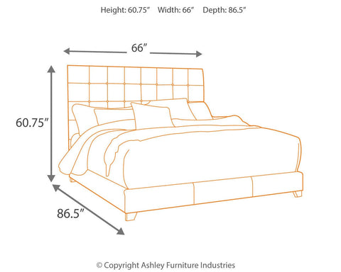 Dolante Upholstered Bed with Mattress