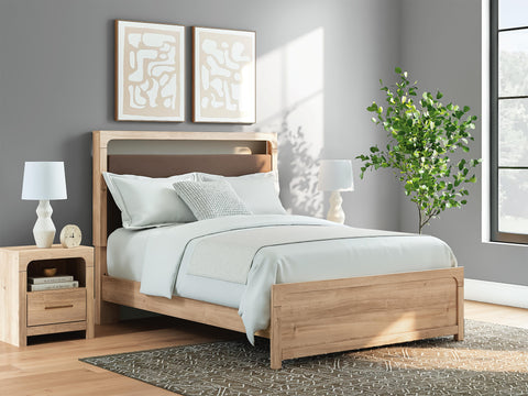 Kinlanni Upholstered Platform Bed and Dresser