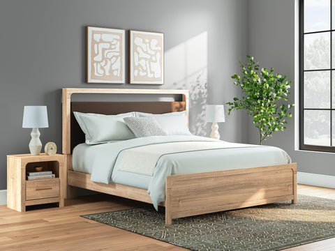 Kinlanni Upholstered Platform Bed and Dresser