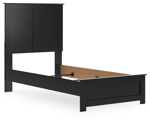 Maribel Panel Bed with Dresser, Mirror and Nightstand