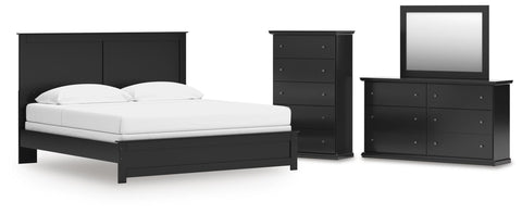 Maribel Panel Bed, Dresser, Mirror and Chest