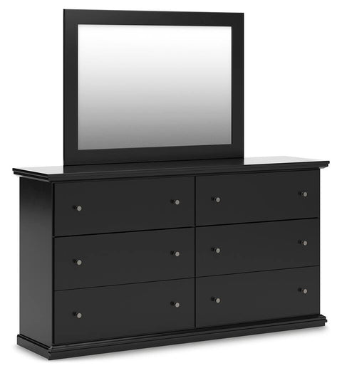 Maribel Panel Bed with Dresser, Mirror and 2 Nightstands