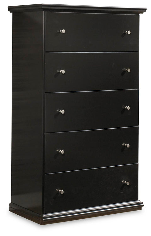 Maribel Panel Bed, Dresser, Mirror, Chest and 2 Nightstands