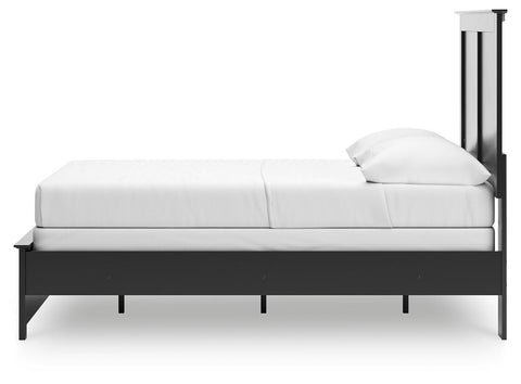 Maribel Panel Bed with Dresser, Mirror and Nightstand