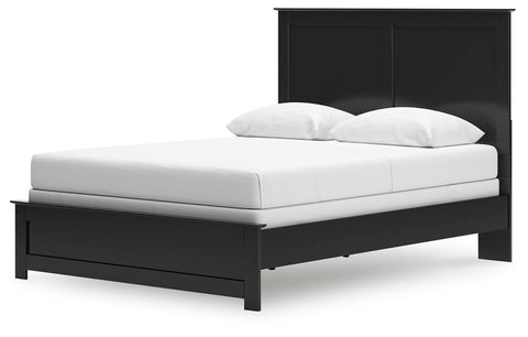 Maribel Panel Bed with Dresser, Mirror and Nightstand