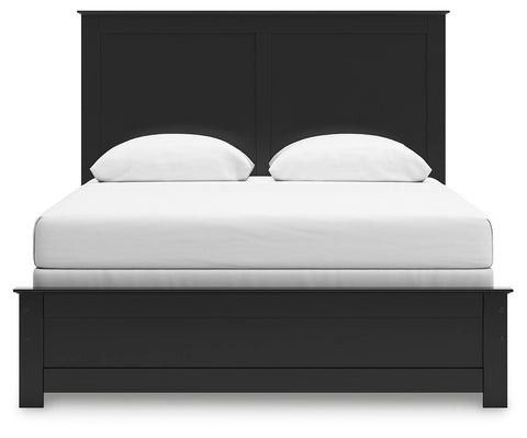 Maribel Panel Bed with Dresser, Mirror and Nightstand